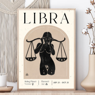 Libra Feminina - Poster Zodiac