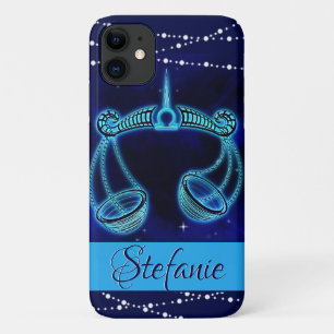 Libra na capas de iphone azul escura de gabinete-m