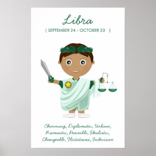 Libra - Poster do Horoscópio Menino
