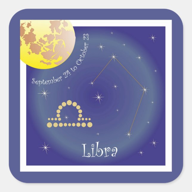 Libra setembro 24 to de October de 23 autocolantes (Frente)