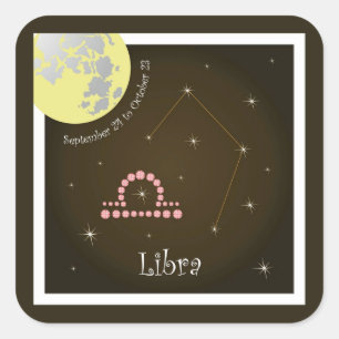 Libra setembro 24 to de October de 23 autocolantes