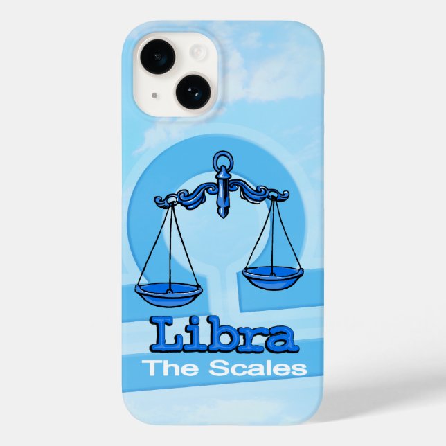 Libra sinal de ar zodiac iphone azul (Verso)