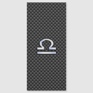 Libra - Sinal de Zodíaco na Impressão de Fibra de