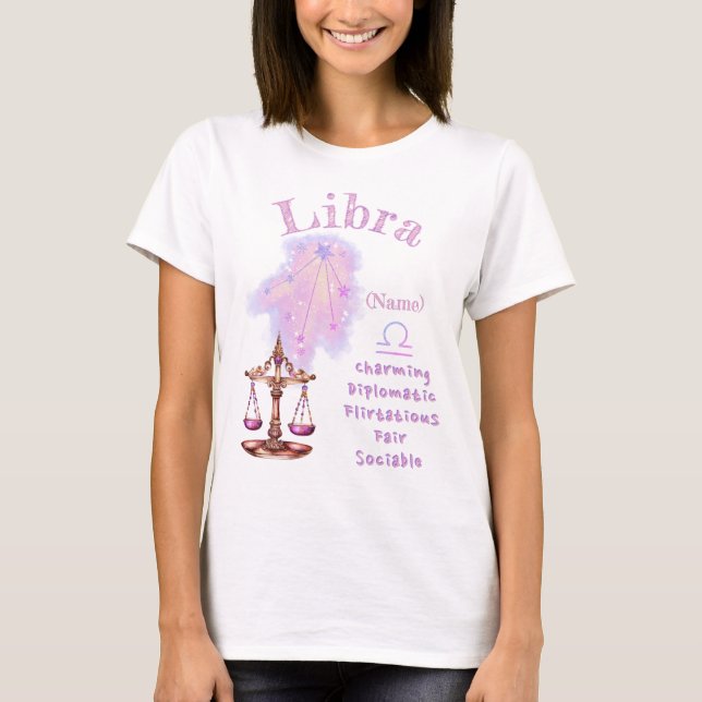 Libra Zodiac Sign T-Shirt *1 (Frente)