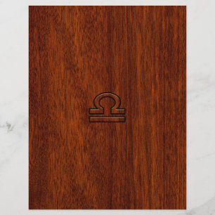 Libra Zodiac Símbolo de Mahogany