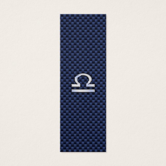 Libra Zodiac - Sinal de Marinho de fibra de carbon (Frente)