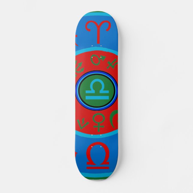 Libra Zodiac Skateboard (Frente)