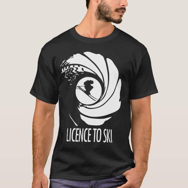 LICENÇA PARA CAMISETA DE ESQUI Design para Homens (Frente)
