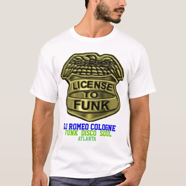 "Licença t-shirt do crachá ao funk" (Frente)