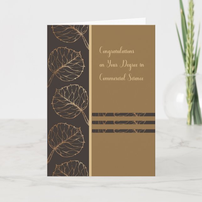 Licenciado em Cartão de Ciência Comercial (Frente)