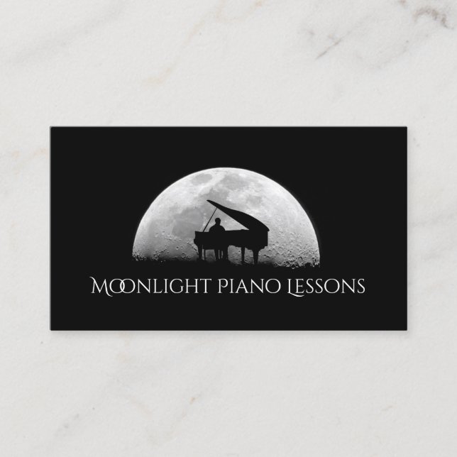 Lições de Piano, Música, Instrumentos Cartão de vi (Frente)