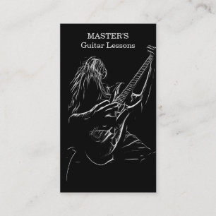 Lições de violão/ Cartões de visitas de vendas
