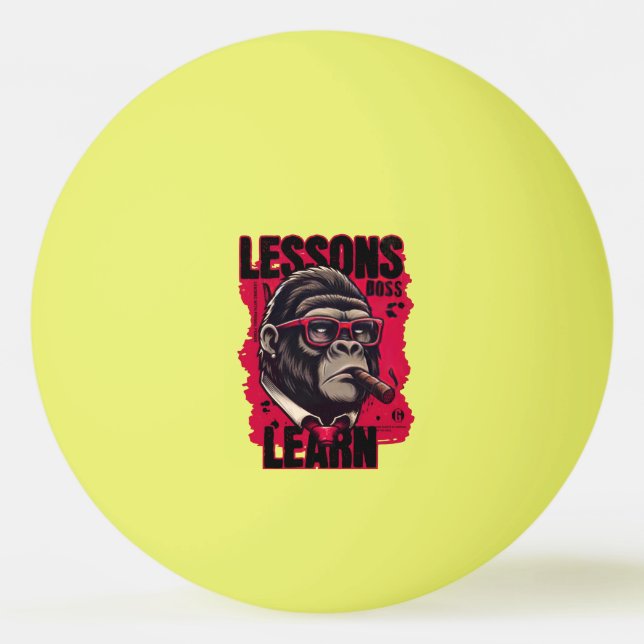 Lições do Chefe Gorila Aprender Bola de Ping Pong (Frente)