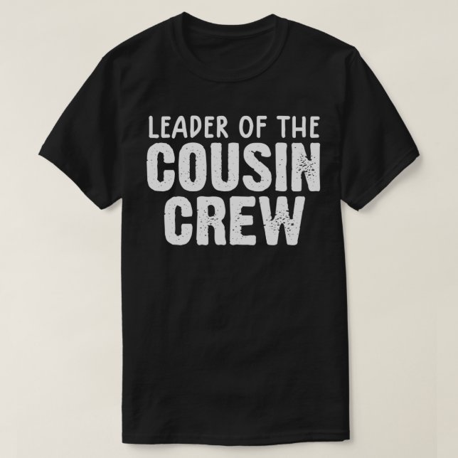 líder da camisa da equipe do primo para crianças,  (Frente do Design)