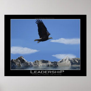 LIDERANÇA ~ Poster Motivacional Águia Balda