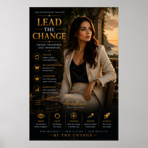 Liderar a Mudança – Poster de Motivação para Escri