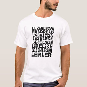 Lido em 8 idiomas Lino Impressão T-Shirt