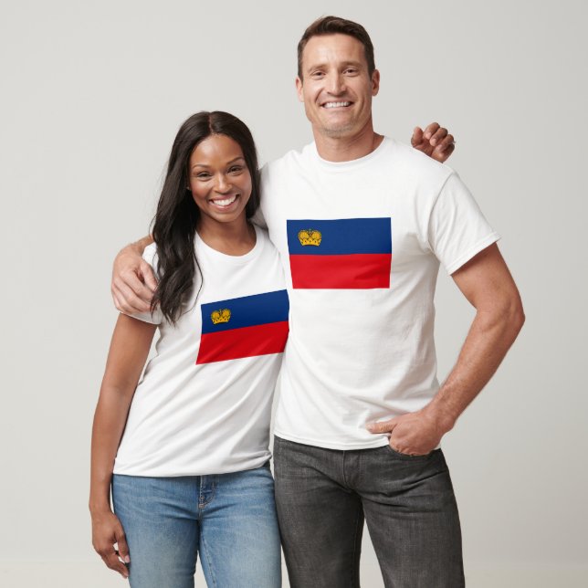 Liechtenstein Flag T-shirt (Unissex)