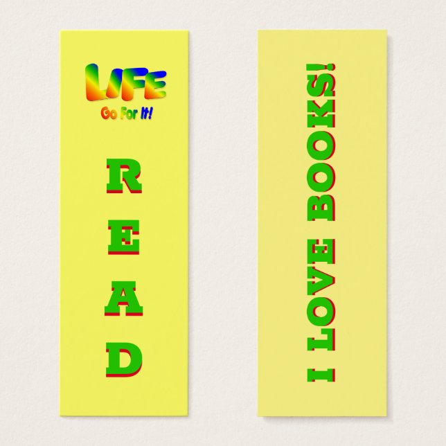 Life Go For It Book Marker (Frente & Verso)