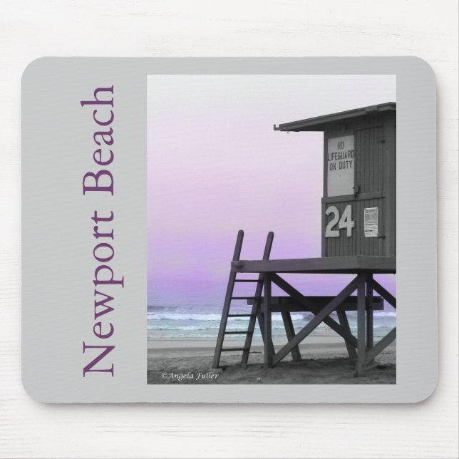 Lifeguard Tower Newport Beach Mousepad (Frente)