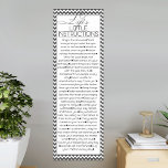 Lifes - Poucas instruções (carvão preto) - Poster<br><div class="desc">Uma lista fantástica de instruções úteis,  inspiradoras e encorajadoras sobre "vida". Este impressão de poster vai excelente num quarto,  dormitório ou para algum material de leitura permanente no banheiro!</div>