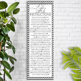 Lifes - Poucas instruções (carvão preto) - Poster