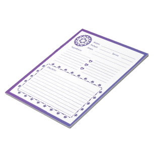 Ligado pelo bloco de notas da receita do amor -