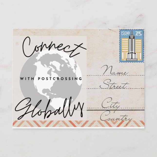 Ligar cartão postal global (Frente)