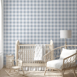 Light Blue and Grey Gingham Seamless Pattern