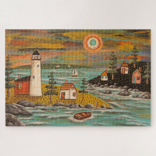 Lighthouse Sail Jigsee Quebra-cabeça por Karla Ger