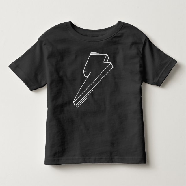 Lightning Bolt Toddler T-Shirt Black (Frente)