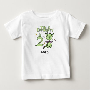 Lil Dragon segundo aniversário Baby T-Shirt