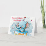 LIL ELEPHANT GRANDSON CARTÃO DE ANIVERSÁRIO<br><div class="desc">Aqui está um cartão de aniversário adorável para seu neto.</div>