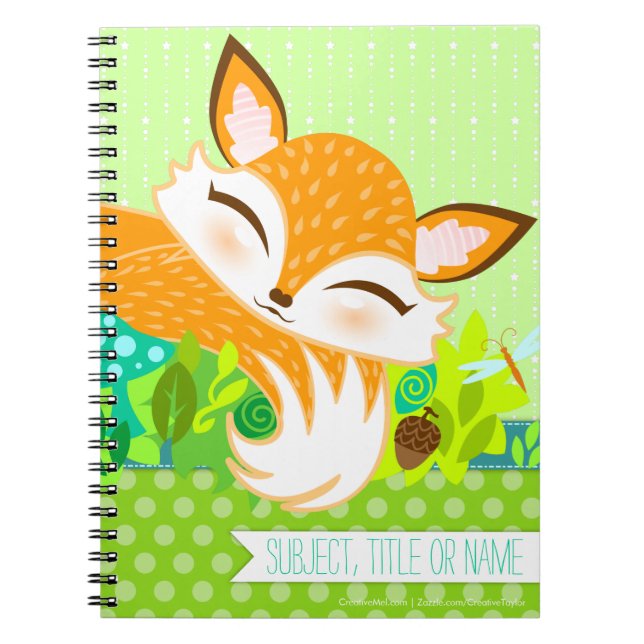 Lil Foxie Cub - caderno bonito do costume do Fox (Frente)