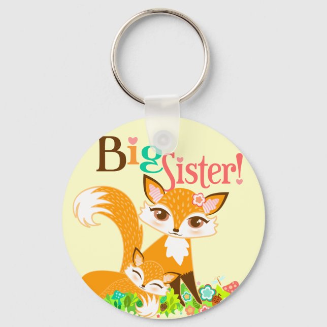 Lil Foxies Big Sister Chaveiro (Frente)