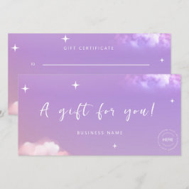 Lilac A Gift For You Certificado de Presente