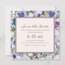 Lilac Dusty Blue Boho Data de Salvamento do Casame