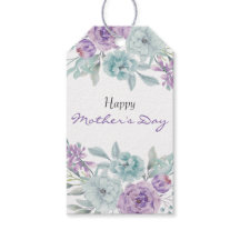Lilac e Mint Floral | Etiqueta de presentes do Dia