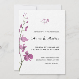 Lilac Elegance Convite Minimalista Para Casamento