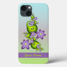 Lilac Fantasy Flói Verde Formas Fractais Nome