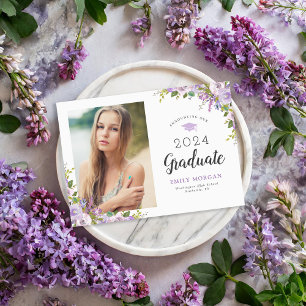 Lilac Floral Graduação Foto Anúncio