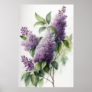 Lilac Flowers Art Impressão Poster