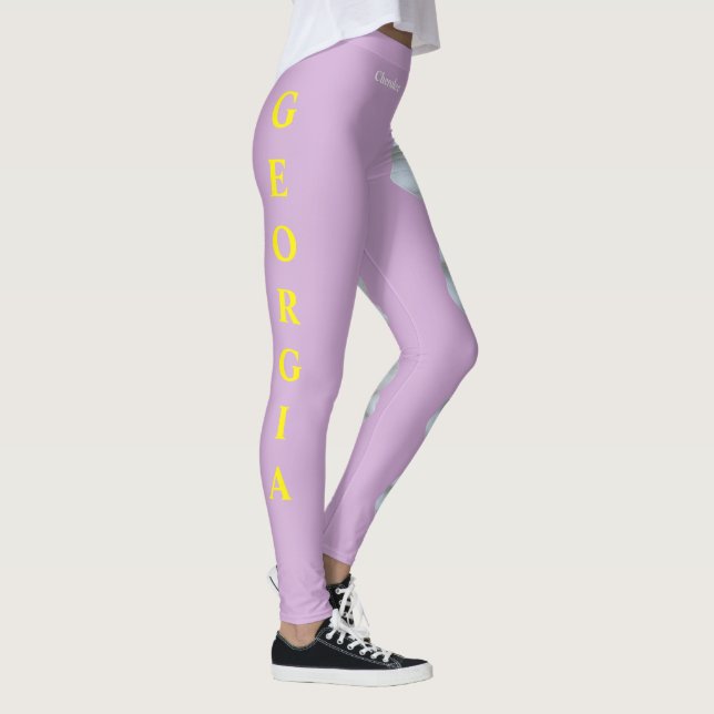 Lilac Georgia State Flower Cherokee Rosa Leggings (Direita)