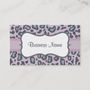 Lilac Leopard Print Cartão de visita