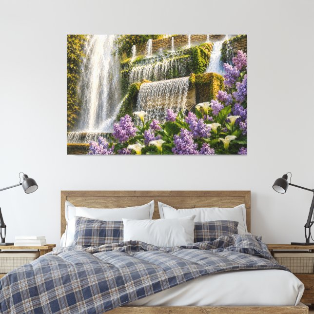 Lilac Waterfall Stretched Canvas (Insitu(Quarto))