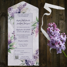 Lilacs e Heather em Lavanda com o Código QR