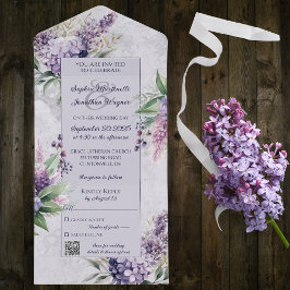 Lilacs e Heather em Lavanda com o Código QR