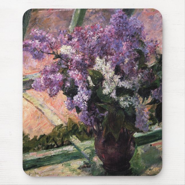 Lilacs em uma janela, Mary Cassatt Mousepad (Frente)