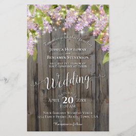 Lilacs & Lights on Wood BUDGET Weditation Convite