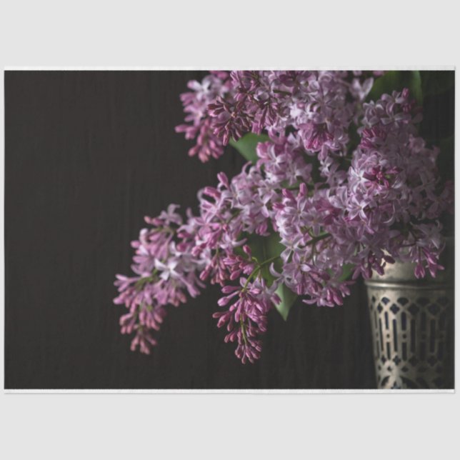 Lilacs, papel de tecidos de 18 lb (Frente )